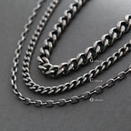 Pure Titanium Necklace Chain 50cm Curb 8.7mm Wide G50B