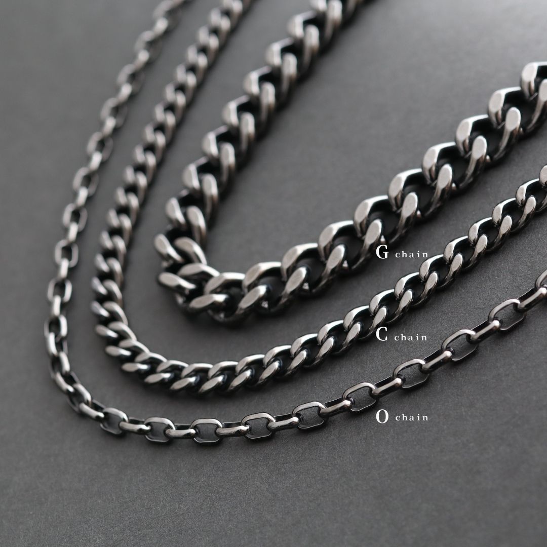 Pure Titanium Necklace Chain 50cm Curb 8.7mm Wide G50B