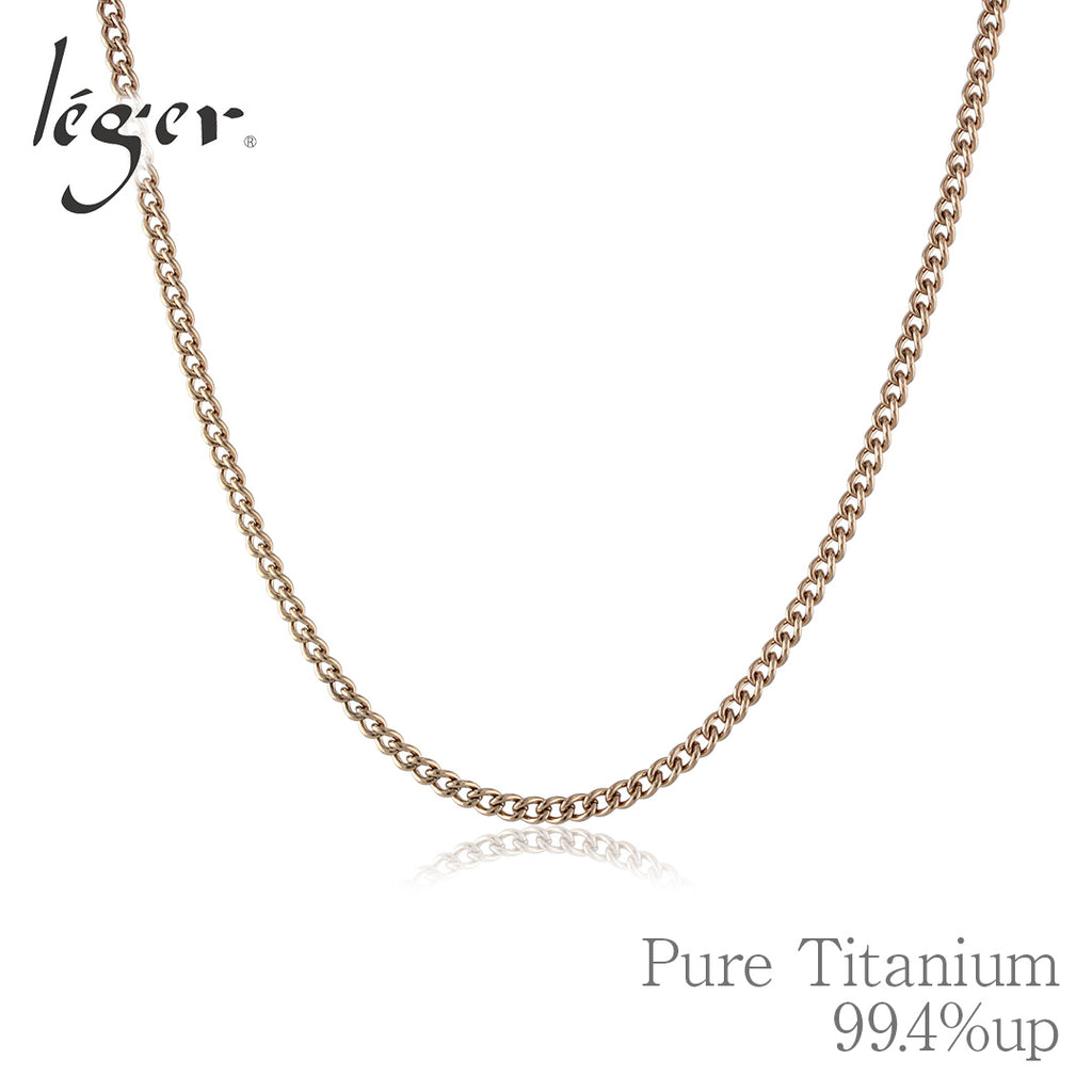 Pure Titanium Necklace Chain, IP Gold, 40cm, Figaro (Kiel) 2.9mm Width, MD40PF