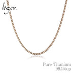 Pure Titanium Necklace Chain, IP Gold, 40cm, Figaro (Kiel) 2.9mm Width, MD40PF