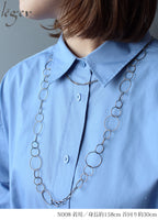 純チタン ネックレス エーテルバブルチェーンネックレス 130cm  N008