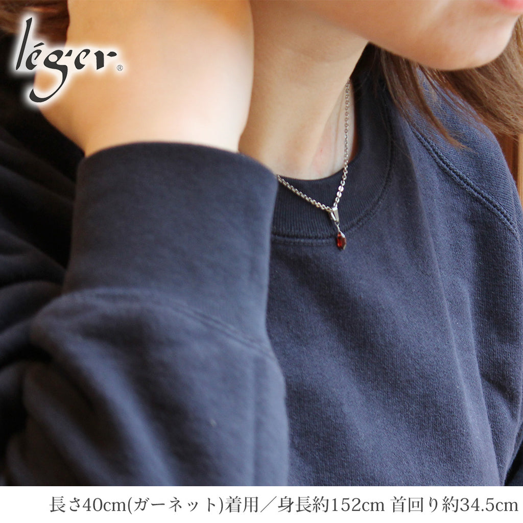 純チタン 天然石 ネックレス 40cm NN005