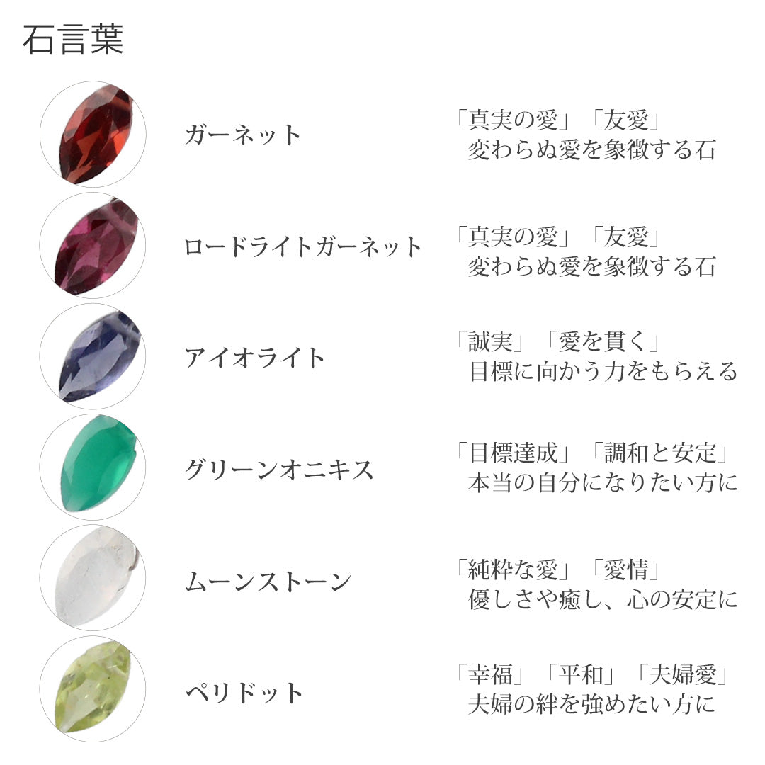 純チタン 天然石 ネックレス 40cm NN005