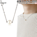 純チタン パール ネックレス 40cm NN006