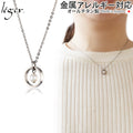 純チタン プチフープネックレス（パール） 40cm  NN007