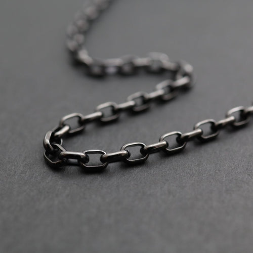 Pure Titanium Necklace Chain 50cm Oval 4.0mm Width O50F
