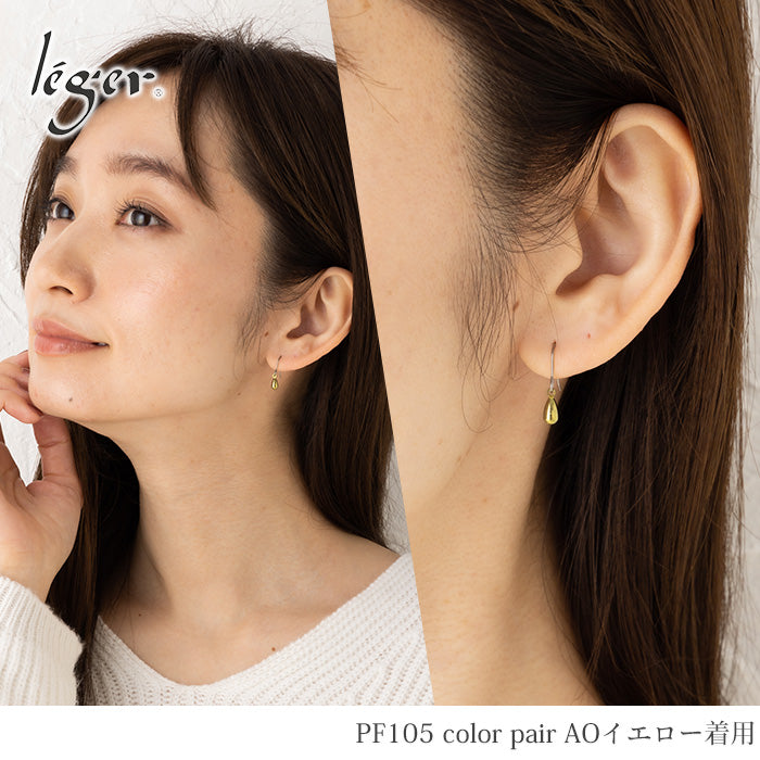 純チタンピアス（フック）ミニティアカラーPF105color