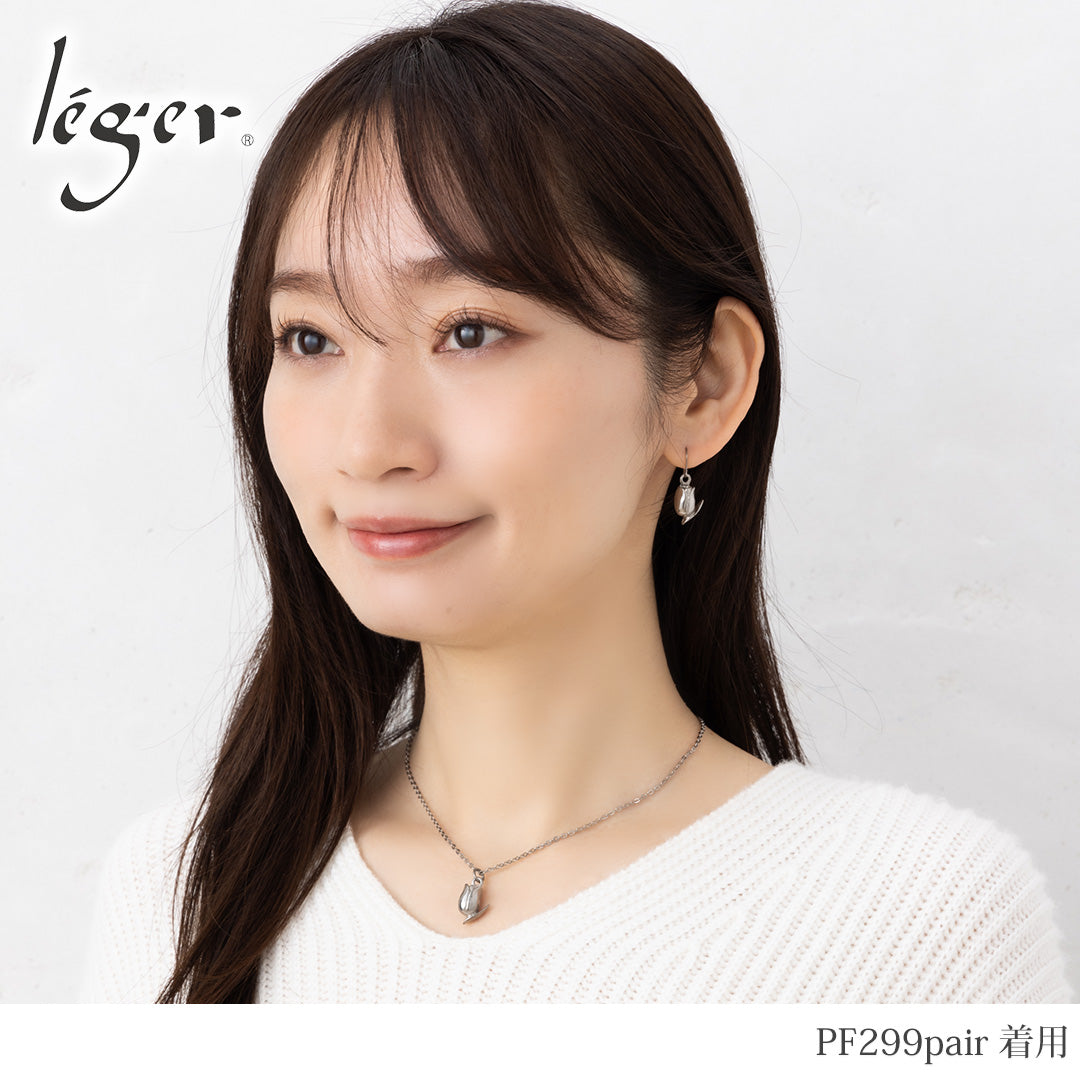 純チタン ピアス チューリップ フック 6mm PF299pair