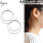 純チタンフープピアス（フック） リアン L PF5545pair