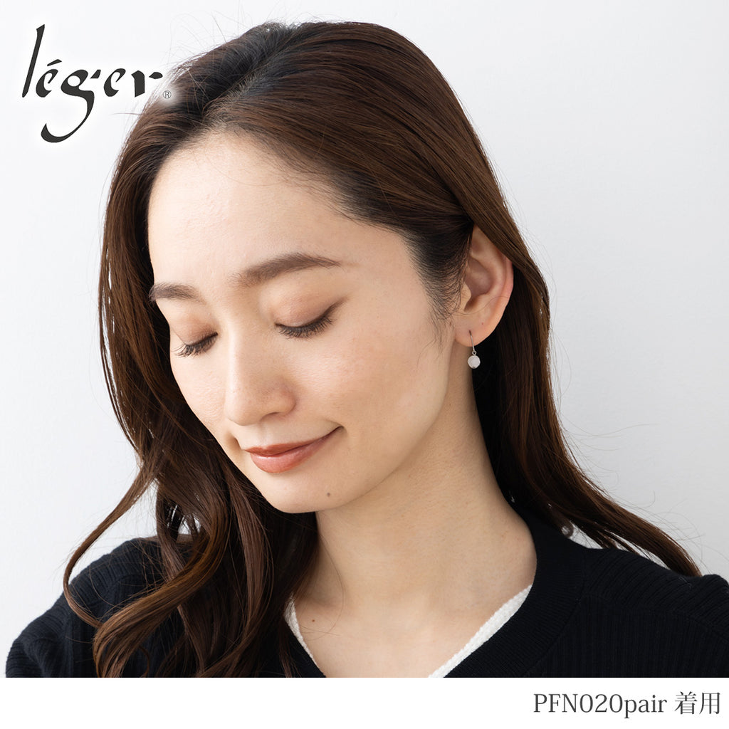 純チタン ピアス ローズクォーツ 両耳 フック PFN020pair
