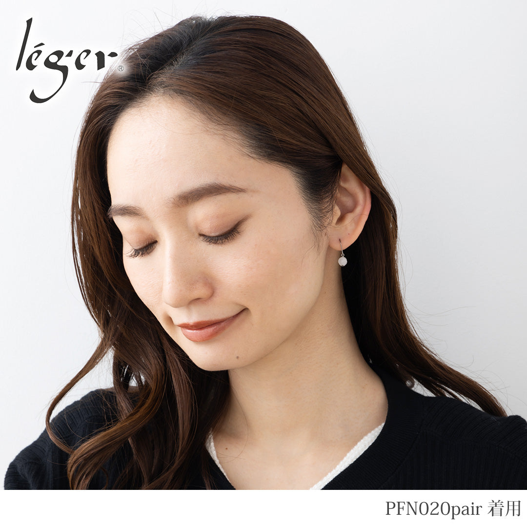 純チタン ピアス ローズクォーツ 両耳 フック PFN020pair