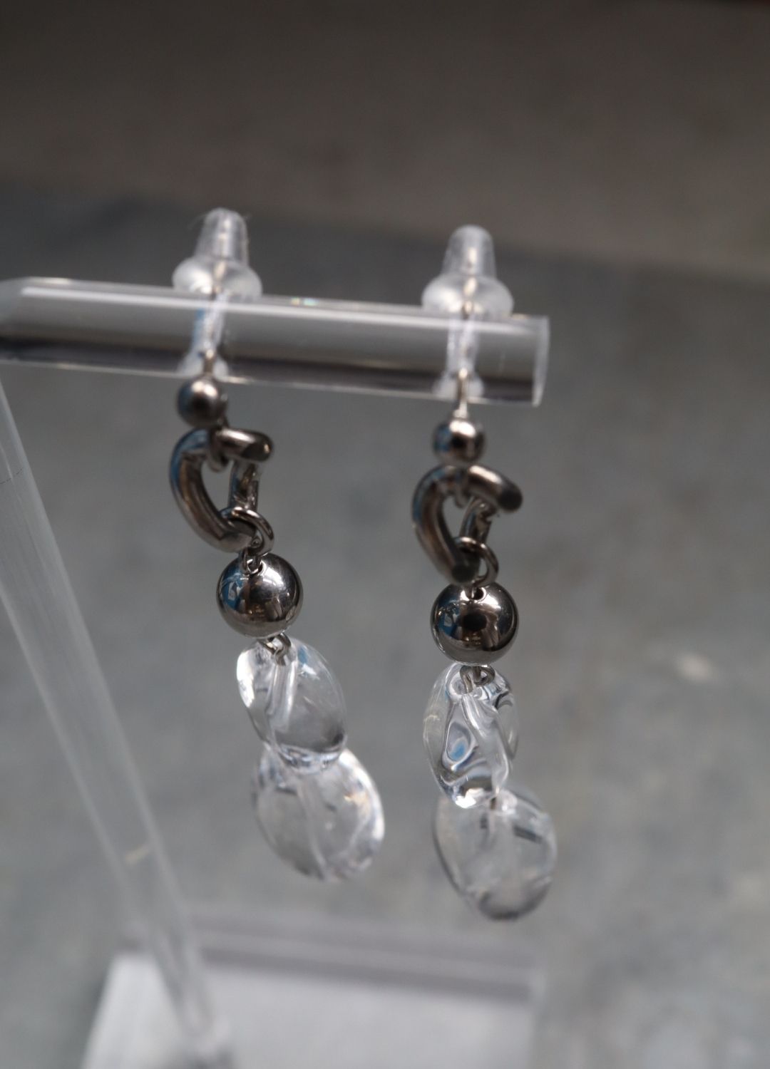 純チタン ピアス プリズムリンク03 ポスト 7mm 両耳 PP319pair