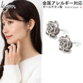 Pure Titanium Rose Stud Earrings (Pair) SP009pair