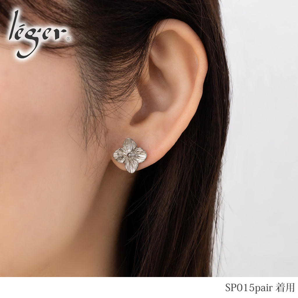 純チタン スタッド ピアス 両耳  あじさい SP015pair