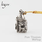 Pure Titanium Pendant Top Seven Lucky Gods - Jurōjin T246