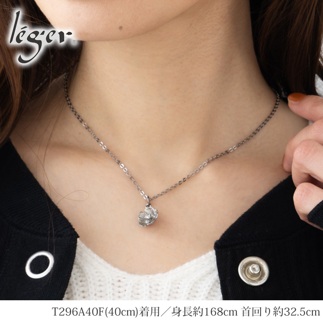 純チタン ペンダントトップ つばき T296