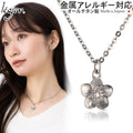 Pure Titanium Pendant Necklace Christmas Rose T297A40F