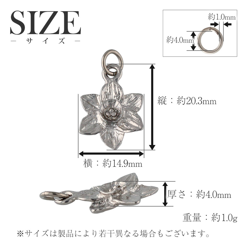 純チタン ペンダント ネックレス スイセン T298A40F