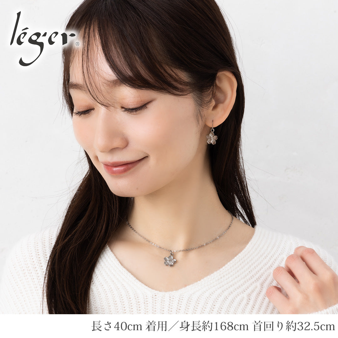 Pure Titanium Pendant Necklace Sakura T301A40F