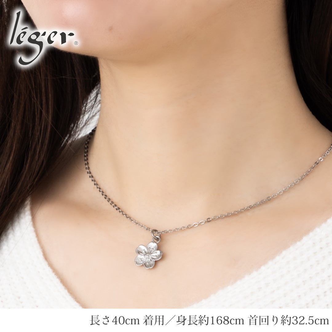 Pure Titanium Pendant Necklace Sakura T301A40F