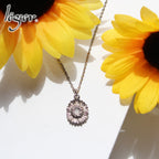Pure Titanium Sunflower Pendant Necklace T313A40F