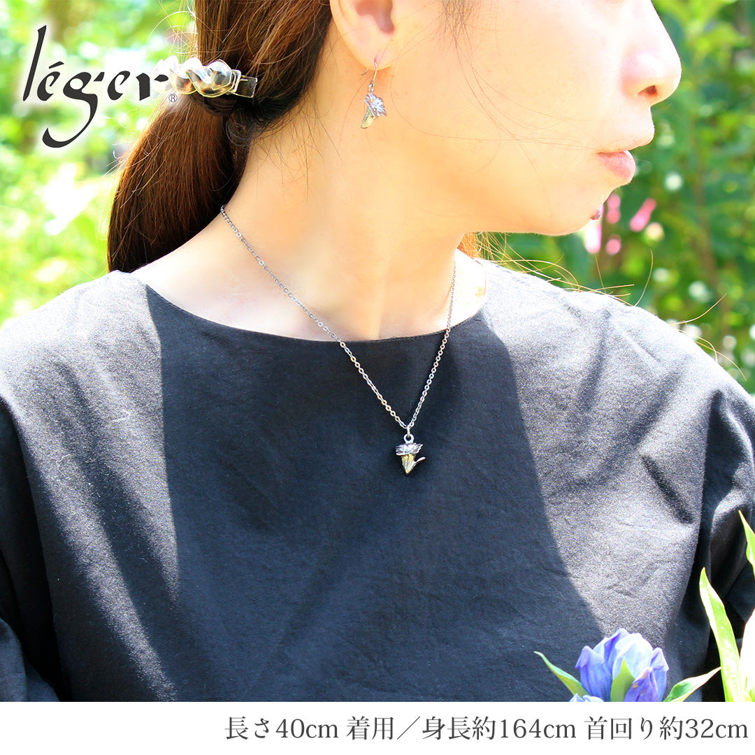 Pure Titanium Pendant Necklace - Gentian T314A40F