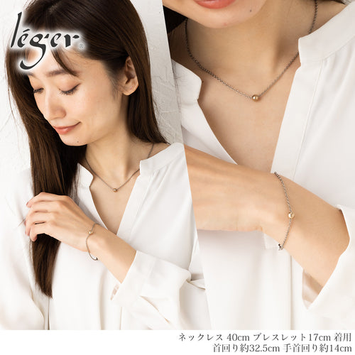 純チタン ネックレス 40cm & ブレスレット 17cm IPゴールド TB01PSA40-17F