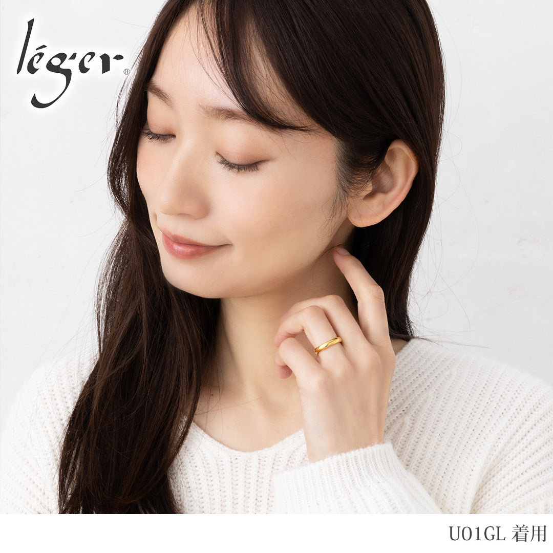 純チタン ペアリング 甲丸 ナチュラル / IPゴールド 3.5mm幅 名入れOK U01U01GLpair