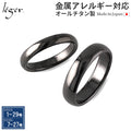 純チタン ペアリング 甲丸 IPグレー 名入れOK U01GU24Gpair