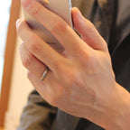 純チタン ペアリング 甲丸 2.7mm幅 ナチュラル / インナーカラー 名入れOK U101Rpair