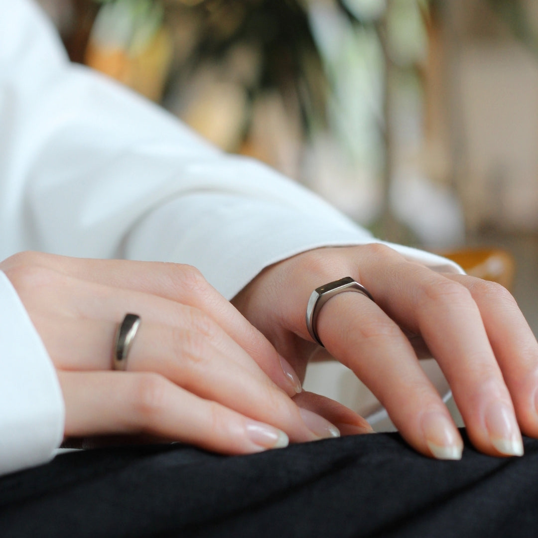 Pure Titanium Ring Natural Engravable U97 (Wedding Band)