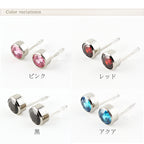 純チタンピアス（ポスト）ジルコニアPZ80pair
