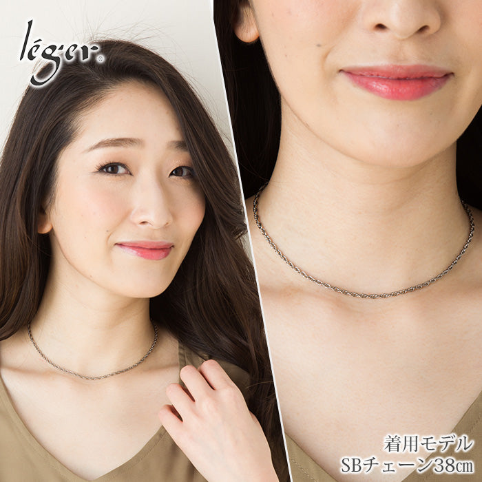 純チタン ネックレス チェーン 40cm スクリュー 2.4mm幅 SB40F