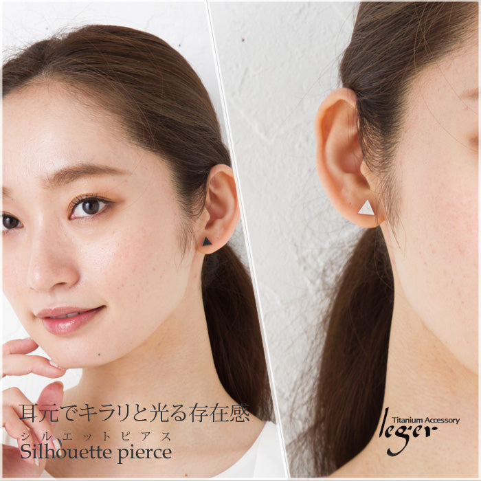 純チタンピアス（スタッドタイプ） さんかく（トライアングル） SP002pair