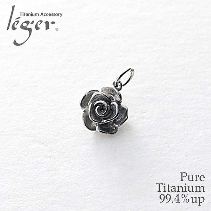 Pure Titanium Rose Pendant Top T141