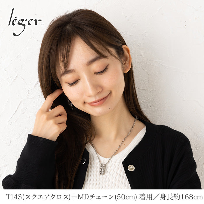 純チタンペンダントトップ スクエアクロス T143