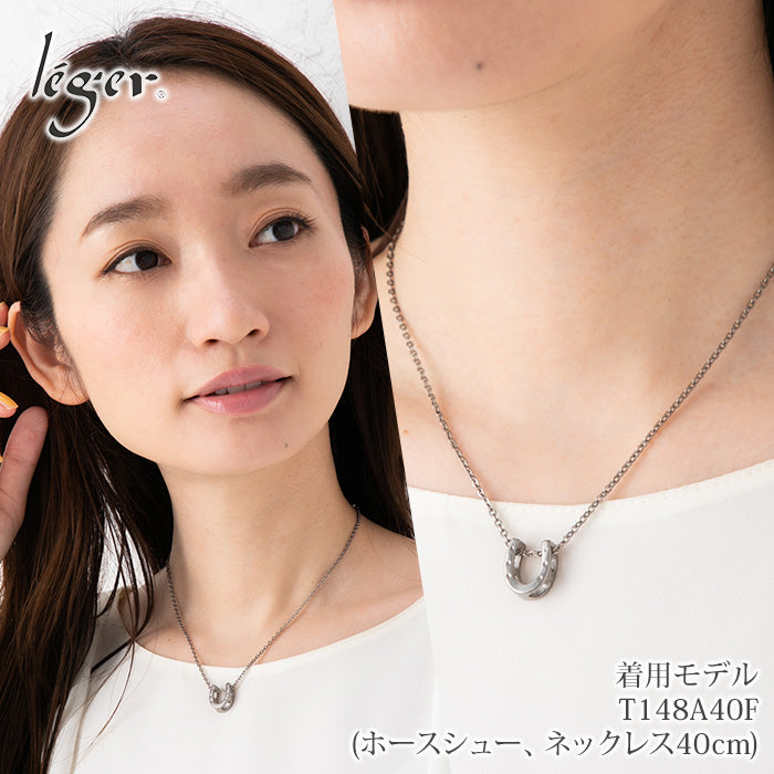 Pure Titanium Necklace Horseshoe Gold T148GLA40GLF