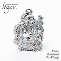 Pure Titanium Pendant Top - Seven Lucky Gods, Hotei (God of Happiness) T168