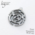 Pure Titanium Pendant Top Ripples T181