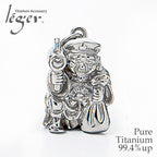 Pure Titanium Pendant Top Seven Lucky Gods - Daikokuten T183