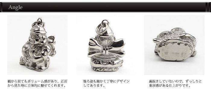 純チタンペンダントトップ 七福神 恵比寿 T222