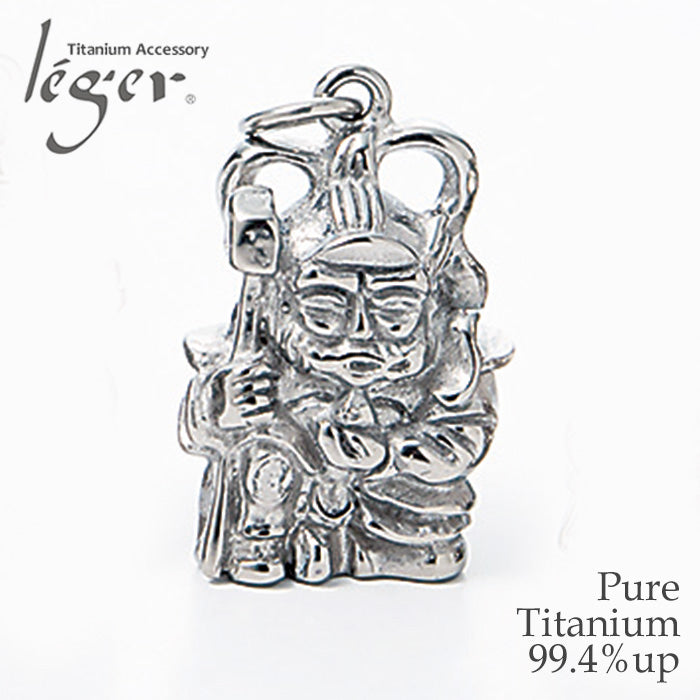 Pure Titanium Pendant Top Seven Lucky Gods Bishamonten T224