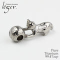 Pure Titanium Pendant Top: Kitten (Animal Series) T248