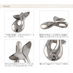 Pure Titanium Pendant Necklace Whale Tail: Twist T294A40F