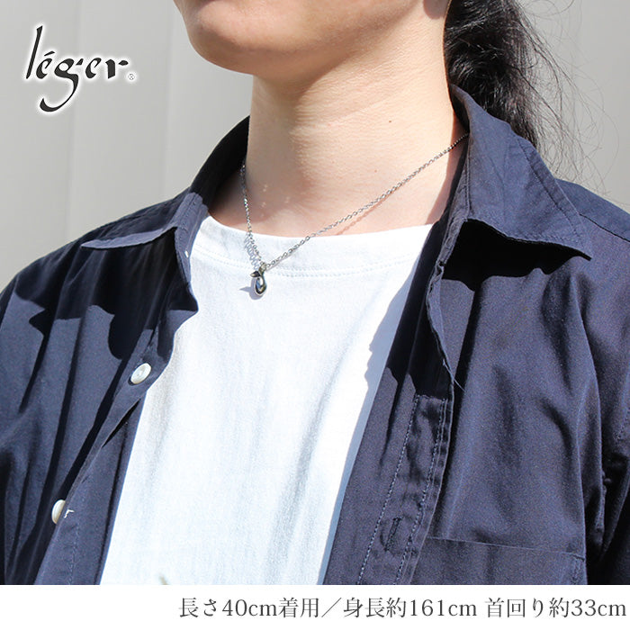 Pure Titanium Pendant Necklace Whale Tail: Twist T294A40F