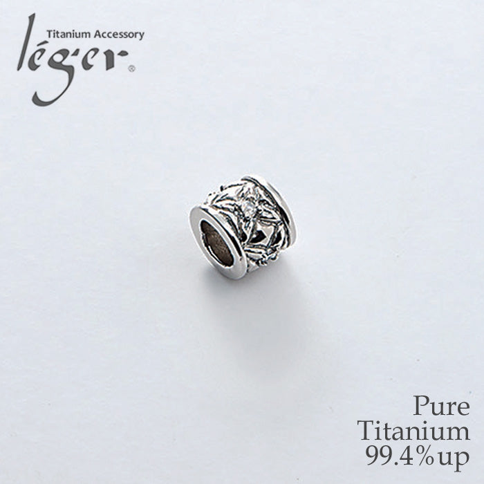 Pure Titanium Pendant Top Round Beads TZ29