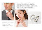 純チタンペアリング（3月誕生石 アクアマリン） （マリッジリング / 結婚指輪） UB10-3U42pair