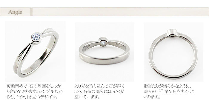 純チタン リング 誕生石 UB103