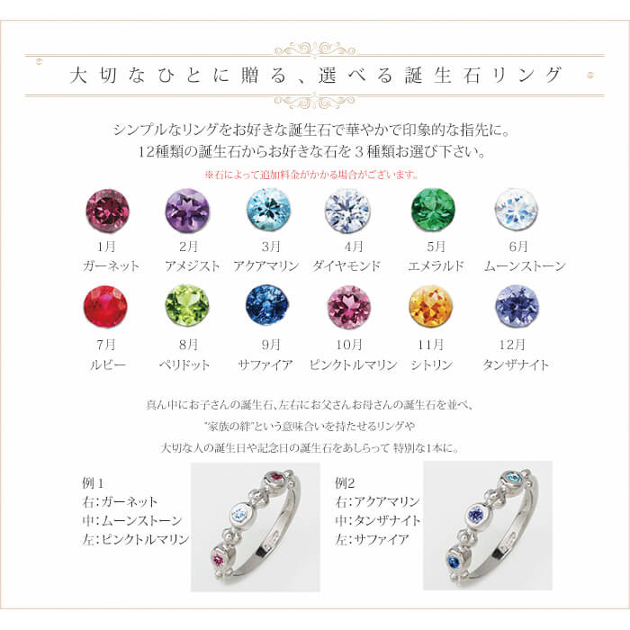 純チタン誕生石リング UB21